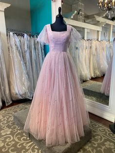 Modest Satin Prom Dress, Simple Modest Prom Dresses, Conformation Dresses Catholic Modest, Pink Prom Dress With Sleeves, Mormon Prom Dresses, Modest Prom Dresses With Sleeves, Western Formal Dresses, Closet Full Of Dresses, Sweet 16 Party Dress