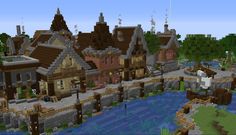 Minecraft Kale, Town Minecraft, Village In Minecraft, Minecraft Medieval Village, Vila Medieval, Minecraft Town, Minecraft Kingdom, Minecraft Houses Survival, Minecraft Structures