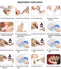 Learn How To Do Nails, Beginner Nail Tech Supplies List, Red French Tip Nail Ideas, Nail Painting Tips, Nails Blue And White, Tip Nail Ideas, French Tip Nail Ideas, Builder Nails, Nail Education