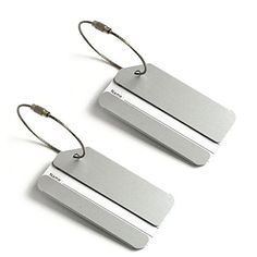 Set of 2 Luggage Tags Aluminium Metal Travel Suitcase ID Identifier Tag Labels Bag Name Address Label with Screw Chain Silver * Continue to the product at the image link. Note:It is Affiliate Link to Amazon. Luggage Identifiers, Bag Names, Best Travel Accessories, Luggage Store, Travel Suitcase, Travel Luggage Tag, Address Label, Chain Silver, Suitcase Traveling