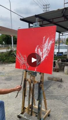 11K views · 31K reactions | Magic Of Red & White 🖼😱

#art #painting #artoftheday #artisticvibes #drawing #homedecorart #artlovers #reels #reelsinstagram #paintinginspiration #viralreels #viralvideos #viral | Brushless Studio White Art Painting, Paint Pours, Sketch Paper, Flower Studio, 10k Views, Safe Haven, 1k Views, Tree Branch, Stone Art