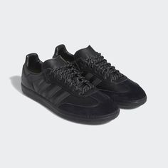 adidas Pharrell Williams Samba Shoes - Black | adidas US Samba Adidas Black, Adidas Samba Platform Black, Adidas Samba All Black, Men’s Adidas Samba, Adidas Samba Vegan Black, Adidas Samba Shoes, Samba Sneakers, Football Silhouette, Adidas Pharrell Williams