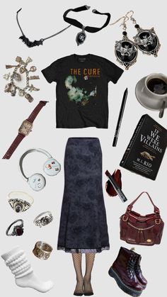 #gothic #goth #outfitcheck #thecure #burgundy #darkacademia #coffee Goth Flannel Outfit, Goth Academia Fashion, Whimsigoth Outfits, Luna Aesthetic, Vampire Oc, Steampunk Outfits, Witchy Clothes, Whimsical Goth, Outfit Layouts