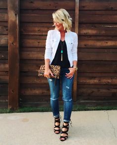 Simple Spring Outfits, Looks Jeans, Denim Jacket Outfit, White Jean Jacket