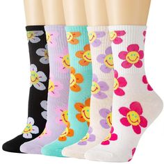 PRICES MAY VARY. SOFT and GENTLE CARE -- Being stretchy and sweat-wicking, our women casual socks will bring all-day-long comfort to your feet. SIZE 5-9 -- Our womens socks are suitable for women US shoe sizes 5-9. FEATURES -- Moisture wicking, ventilation, smell free, soft touch and durable. Match any Outfit on your workday or special-events. APPLICATION -- A mix of different colorful prints makes these cute socks cool and fun, It's a great gift choice for family members and friends and. The va Kidcore Socks, Cactus Socks, Socks Design, Animal Socks, Womens Socks, Baskin Robbins, Fun Socks, Women Crew Socks, Sock Animals