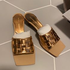 Rose Gold Or “Gold Peach” Brand New, Never Worn Original Box, Dust Bag Designer Gold Sandals With Square Toe, Bottega Veneta Shoes, New Bottega, Shoes Brand, Shoe Brands, Bottega Veneta, Women's Shoes Sandals, Original Box, Shoes Sandals