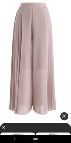 Wide Leg Dress Pants Outfit, Chiffon Outfit, Jacquard Midi Skirt, Wide Legged Pants, Chiffon Pants, Chiffon Maxi Skirt, Dressy Casual Outfits, Simple Sandals, Vintage Skirts