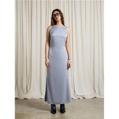 -Item Id 43090524 -Details: Backless, Cut Out, Zipper -Neckline: Round Neck -Style: Casual -Type: Tank -Waist Line: Natural -Hem Shaped: Slit -Color: Grey -Pattern Type: Plain -Sleeve Length: Sleeveless -Fit Type: Slim Fit -Length: Maxi -Material: Woven Fabric -Composition: 93% Polyester, 7% Elastane -Lining: 100% Polyester -Care Instructions: Machine Wash, Do Not Dry Clean -Sheer: No -Fabric: Slight Stretch -Body: Lined **Open To Offers!!!** **Bundle To Save More** **30% Off Bundles Of 2 Or Mor Summer Color, Grey Pattern, Colour List, Summer Colors, Boutique Dresses, Women's Casual, Casual Dresses For Women, Woven Fabric, Style Casual