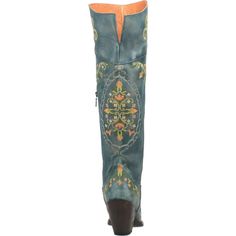 This Dan Post Women’s Floral Cowgirl Soft Leather Boot DP3271 is elegant, special, and perfect. Handcrafted of soft leather with soft floral stitches, tall fashion heel, and inside zipper. The high-low top makes the boot comfortable on your leg, with ultimate flex comfort insole and fashion snip toe. The Dan Post Women’s Floral Cowgirl Soft Leather Boot DP3271 is a bold fashion statement. COLOR: TURQUOISE FEATURES: LEATHER 20" HEIGHT 16" CIRCUMFERENCE LEATHER LINING ULTIMATE FLEX INSOLE SNIP TOE Dan Post Boots, Soft Leather Boots, Leather Cowgirl Boots, Over The Calf Socks, Dan Post, Tall Fashion, Comfortable Boots, Soft Floral, Leather Boots Women