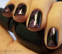 Glitter Diagonal Nails Chloe Nails, Let It Grow, Gel Nail Colors, Blue Nail Designs, Scotch Tape, Super Nails, Trendy Nail Design, Summer Nails Colors, China Glaze