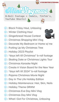 the christmas shopping list is shown in this image