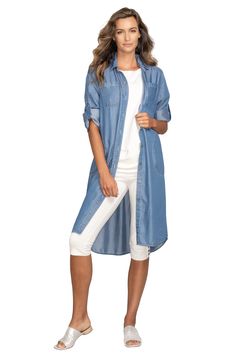 This easy-going, button-down Perfect Shirt Dress in super soft, eco-friendly Tencel is a classic that can worn belted, loose or open as a lightweight duster. One style, three looks! Easy Going, Perfect Shirt, Best Sellers, Shirt Dress, Eco Friendly, Dresses