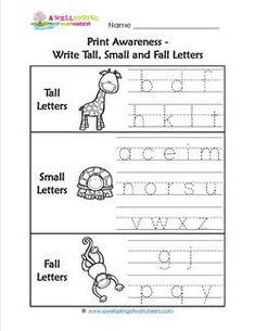 printable worksheet for children to practice their handwriting and writing skills with animals