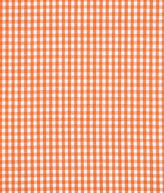 an orange and white checkered fabric