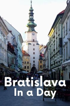 the words bratislava in a day are shown