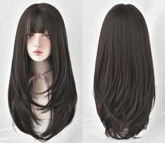 Hairstyle Long Straight Hair, U Shape Haircut, Daily Wigs, Shape Haircut, Hair Long Straight, Haircut Ideas Trendy, V Shaped Haircut, V Shape Hair, Ulzzang Hair