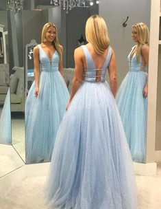 Contact+us:+lisamony@outlook.com Please+left+message+what+color+you+need+when+you+order+it.Besides+the+picture+color,+you+can+also+choose+any+color+you+want. Floor+Length+Light+Blue+Tulle+Long+Prom+Dress Processing+time:+12-21+business+days Shipping+Time:+3-5+business+days "Fabric:Tull... Blue Prom Dress Flowy, Blue Dress Glitter, Prom Dress Flowy, Baby Blue Prom Dress, Dress Glitter, Light Blue Prom Dress, Light Blue Dress, Prom Dresses 2019, Blue Tulle