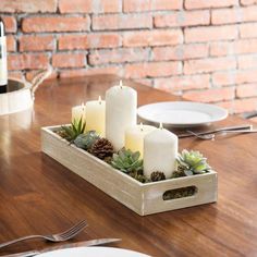 Wood Serving Trays with Handles, 16-Inch, Set of 2 - MyGift Dining Table Decor Centerpiece, White Serving Tray, Rustic Serving Trays, Table Centerpieces For Home, Dining Room Centerpiece, Dining Room Table Centerpieces, Coffee Table Centerpieces, Serving Tray Decor, Dining Room Table Decor