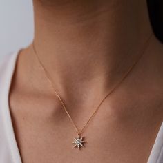 Sun Necklace With Diamond Gemstone 14k Solid Gold 0.20ct Shining Original Sun Pendant Elegant Celestial Necklace Gift For Women Mother's Day ▶ 𝙋𝙍𝙊𝘿𝙐𝘾𝙏 𝙁𝙀𝘼𝙏𝙐𝙍𝙀𝙎 * 14k Solid Gold Necklace * Total Carat: 0.20 ct * Diamond Quality: G Colour VS Clarity * Total Numbers Of: 17 * Necklace Width: 1.14cm ( 0.44 inches) * Necklace Length: 1.77cm ( 0.69inches) ❤️ A quality design that will amaze you with its shine that you can choose for your daily or special occasions. Complete the elegance Sparkling Dainty Jewelry As Gift, Fine Jewelry With Sparkling Details For Gift, Sparkling 14k White Gold Jewelry, Fine Jewelry Necklaces For Gifts, Sparkling, Fine Jewelry Sparkling Necklaces For Gifts, Fine Jewelry Sparkling Necklace For Gift, Delicate Sparkling Jewelry As A Gift, Delicate Sparkling Jewelry For Gifts, Delicate Sparkling Jewelry Gift