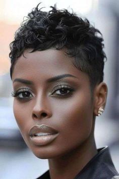 Transform your fine, thin hair with these 29 gorgeous hairstyles. #HairstyleInspiration #FineHairSolutions #ThinHairTips Hairstyles For Short Relaxed Hair Black, Pin Curl Styles, Short Pixie Cuts For Black Women, Pixie Pin Curls, Sassy Pixie Haircut, One Side Shaved Hairstyles, Ebony Hairstyles, 4b Hairstyles, Black Pixie Haircut