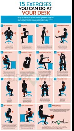 an info sheet describing how to use the office chair for sitting and working in different positions