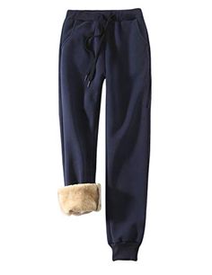 Yeokou Women's Warm Sherpa Lined Athletic Sweatpants Jogger Fleece Pants (Medium, Navy Blue) Brand: Yeokou Features: Elastic closure Two side pockets Adjustable drawstring waist for comfort fit, ribbed ankle Winter warm fleece lined solid color closed-bottom sweatpants Same style for men search "Yeokou Mens Winter Warm Sherpa Lined Active Thermal Jogger Fleece Sweatpants Pant"; Same style for baby girl and boy search "Yeokou Unisex Boys Girls Kid's Sherpa Lined Athletic Jogger Fleece Sweatpants" Lazy Outfits Sweatpants, Sweatpants Outfit Women, Sweatpants Cute, Outfit Sweatpants, Outfits Sweatpants, Travel Buddies, Athletic Sweatpants, Outfit For School, Sweatpants Outfit