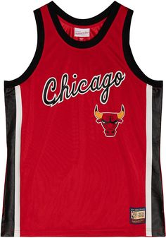 Take your tailgating attire to the next level with this Chicago Bulls Tank Top! When the sun is hot, you'll want to stay cool and comfortable in this Red Heritage Sleeveless Shirt, so you can cheer on the Bulls to victory. This Chicago Tank Top features a screen print heritage team graphic on front, making it a great option for any die-hard Chicago Bulls fan. Red Sleeveless Tops For College, Red Throwback Style College Tops, Throwback Red Tops For Sports Events, Red Tops For Sports Events In Summer, Red Tops For Summer Sports Events, Red Summer Tops For Sports Events, Red Sleeveless College Tops, Red Throwback Tops For Game Day, Throwback Red College Top