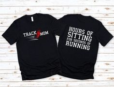 If you are a supporter of a track runner, you know this shirt is perfect! *Nanas, Brothers, etc. are not excluded! If you would like the "mom" or "dad" text changed, please just leave a note with your order. This is offered on a unisex tee, and is INCREDIBLY soft. Softer than that, even. *COLORS: Colors may vary slightly from as they appear on your monitor. These tees are all heathered tees. I choose them because they are the softest possible and they feel amazing! If you're looking for a more s Track Shirts Designs Ideas, Track And Field Shirts Ideas, Track Mom Shirts Ideas, Track Tshirt Designs, Track And Field Team Shirts, Track And Field Shirts Design Tees, Track Mom, Track Runners, Track Team