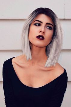 Cool Ways How to Wear Your Short Grey Hair ★ See more: http://lovehairstyles.com/cool-ways-wear-short-grey-hair/ Grey Blonde Hair, Hair Silver, Ombre Hair Extensions, Gray Hair Cuts