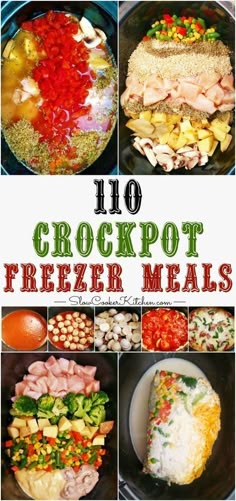 10 crockpot freezer meals that are ready to be eaten in the oven