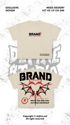 Streetwear Fashion T Shirt, Clothing Design Ideas T Shirts, Back Shirt Design Ideas, Clothing Brand Graphic Design Ideas, Streetwear Clothing Brand Design Ideas, Clothing Brand Graphic Design, Design Ideas For Clothing Brand, Branding Design Clothing, Brand Ideas Design