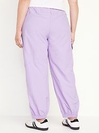 High-Waisted Ankle-Zip Cargo Jogger Pants | Old Navy Solid Color High-waisted Parachute Pants With Drawstring, Sporty Ankle-length Cargo Pants With Elastic Waistband, 4-way Stretch Nylon Joggers, Nylon Cargo Pocket Full-length Bottoms, Nylon Joggers With 4-way Stretch And Pockets, Stones Throw, Cargo Joggers, Jack Black, Petite Size