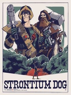 'Strontium Dog' by Matt Ferguson Matt Ferguson, Abc Warriors, 2000ad Comic, Glicee Prints, Scifi Fantasy Art, Sci Fi Comics, Pop Culture Art, Science Fiction Art, Superhero Movies