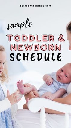 newborn boy and toddler girl sitting with mom: toddler and newborn schedule at home Stay At Home Mom Schedule, Toddler And Newborn, Schedule Ideas, Daily Rhythm, Baby Whisperer, Newborn Schedule, Mom Schedule