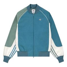 adidas x CLOT Track Jacket 'Blue' IY6520 Adidas Track Jacket For Streetwear, Sporty Varsity Jacket For Sports, Adidas Technical Track Jacket For Streetwear, Adidas Functional Track Jacket For Streetwear, Sporty Varsity Jacket With Pockets For Sports, Spring Sporty Varsity Jacket For Outdoor, Spring Outdoor Sporty Varsity Jacket, Adidas Logo Windbreaker For Streetwear, Adidas Windbreaker For Streetwear