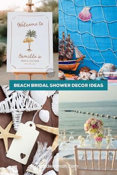 the beach bridal shower decor ideas are great for an outdoor wedding or baby shower