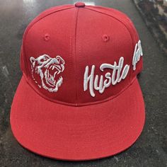 Newhustle Gand Logo Red Snapback Hat. One Size Fits Most. - Fast Shipping! Casual Red Fitted Hat With Flat Brim, Red Hip Hop Hat One Size Fits Most, Red Adjustable Casual Fitted Hat, Casual Red Adjustable Fitted Hat, Casual Red Hats For Baseball Season, Casual Red Fitted Cap, Red Casual Fitted Hat, Casual Red Hat For Baseball Season, Red Casual Snapback Fitted Hat