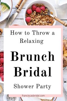 a brunch bridal shower party with raspberries and muffins