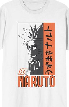 Online only! Naruto fans are sure to love this ladies' graphic t-shirt! The Naruto classic tee features a big colorful image of a line drawing of a character that has been professionally printed and applied to last long enough to get you through any adventure life throws your way! Made of 100% preshrunk cotton, the white t-shirt features short sleeves for style and comfort in any weather. The popular manga series apparel can be machine washed with like colors, then tumble-dried for easy care. As Anime Graphic Print T-shirt For Fan Gatherings, White Anime Print Pop Culture T-shirt, White Character Print T-shirt For Fan Conventions, White T-shirt With Character Print For Fan Conventions, Themed White T-shirt For Fan Conventions, White Anime Style T-shirt With Sublimation Print, White Fandom T-shirt With Character Print, White T-shirt With Cartoon Print For Fan Conventions, White Anime T-shirt With Character Print