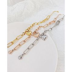 Material: Stainless Steel Fashion Element: Love Heart/Heart Shape Style: Simple Ornament Design, Bracelets Design, Heart Fashion, Gold Plated Bracelets, Ornaments Design, Heart Bracelet, Bracelet Designs, Heart Shape, Fashion Bracelets