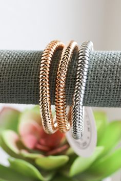 Pure Peace Bracelet Set - ShopSpoiled Trendy Silver Metal Braided Bracelets, Trendy Silver Braided Metal Bracelet, Trendy Rose Gold Metal Bangle, Trendy Rose Gold Stackable Bracelets, Trendy Stackable Metal Beaded Bracelets, Trendy Metal Stackable Beaded Bracelets, Adjustable Gold Slinky Bracelets, Adjustable Slinky Stretch Bangle Bracelet, Trendy Rose Gold Metal Charm Bracelet