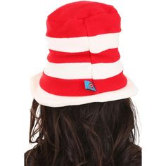 Introduce your little explorer to the whimsical world of Dr. Seuss with our adorable Cat in the Hat Toddler Hat! Made specifically for toddlers, this meticulously crafted hat features the iconic red and white stripes that instantly evoke the charm of Seussian characters. Whether it's for playdates, themed parties, or everyday adventures, this hat is the perfect accessory to infuse every moment with playful elegance and Seussian delight. The detailed craftsmanship and careful stitching showcase t Red Adjustable Themed Hat, Themed Red Hat One Size Fits Most, Red Themed Cap Hat, Themed Red Cap, Adjustable Red Hats For Playtime, Adjustable Red Hat For Playtime, Red Brimmed Costume Hat One Size, Playful Red Bucket Hat, Red Fun Cap Costume Hats And Headpieces