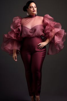 Burgundy Plus Size Outfits, Mesh Blouse, Fancy Tops, Brocade Dresses, Rainbow Dress, Style Mistakes, Night Outfits, Semi Formal, Sequin Dress