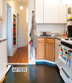 the kitchen is clean and ready to be used as a place for cooking or baking