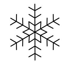 a snowflake is shown in black and white