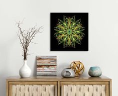 green artwork for spiritual spaces Greenman Wall Art, Forest Mandala, Spitual Wall Art, White Mandala Print Poster Uk, Trippy Meditation Art