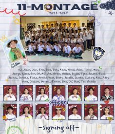 an advertisement for the school's signing off ceremony, with pictures of students and their parents