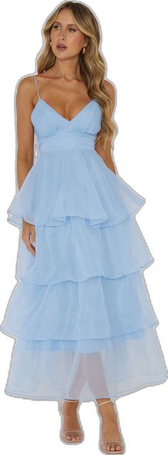 Blue Prom Dress With Ruffled Straps, Light Blue Ruffled Dresses For Prom, Light Blue Ruffled Dresses For Prom Season, Light Blue Party Dress With Ruffled Straps, Blue Chiffon Dress With Ruffled Straps, Light Blue Sweetheart Neckline Dress With Ruffles, Light Blue Dress With Sweetheart Neckline And Ruffles, Light Blue Dress With Ruffles And Sweetheart Neckline, Spaghetti Strap Dresses With Ruffles For Prom Season