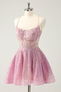 Casino Theme Homecoming Dress, Corset Dress Hoco, Sequin Organza Party Gown, Party Gown With Sequins And Organza, Pink Lace Evening Dress For Banquet, Pink Embellished Mini Dress For Wedding, Sequin Organza Evening Dress For Prom, Pink Sequined Gown For Homecoming, Embellished Organza Prom Dress