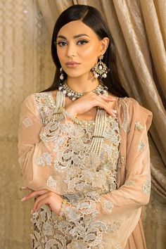 Handmade Embellishments, Pakistani Boutique, Pakistani Designer Clothes, Pakistani Salwar Kameez, Embroidered Chiffon, Elegant Embroidery, Embroidered Organza, Kids Scarf, Silk Trousers